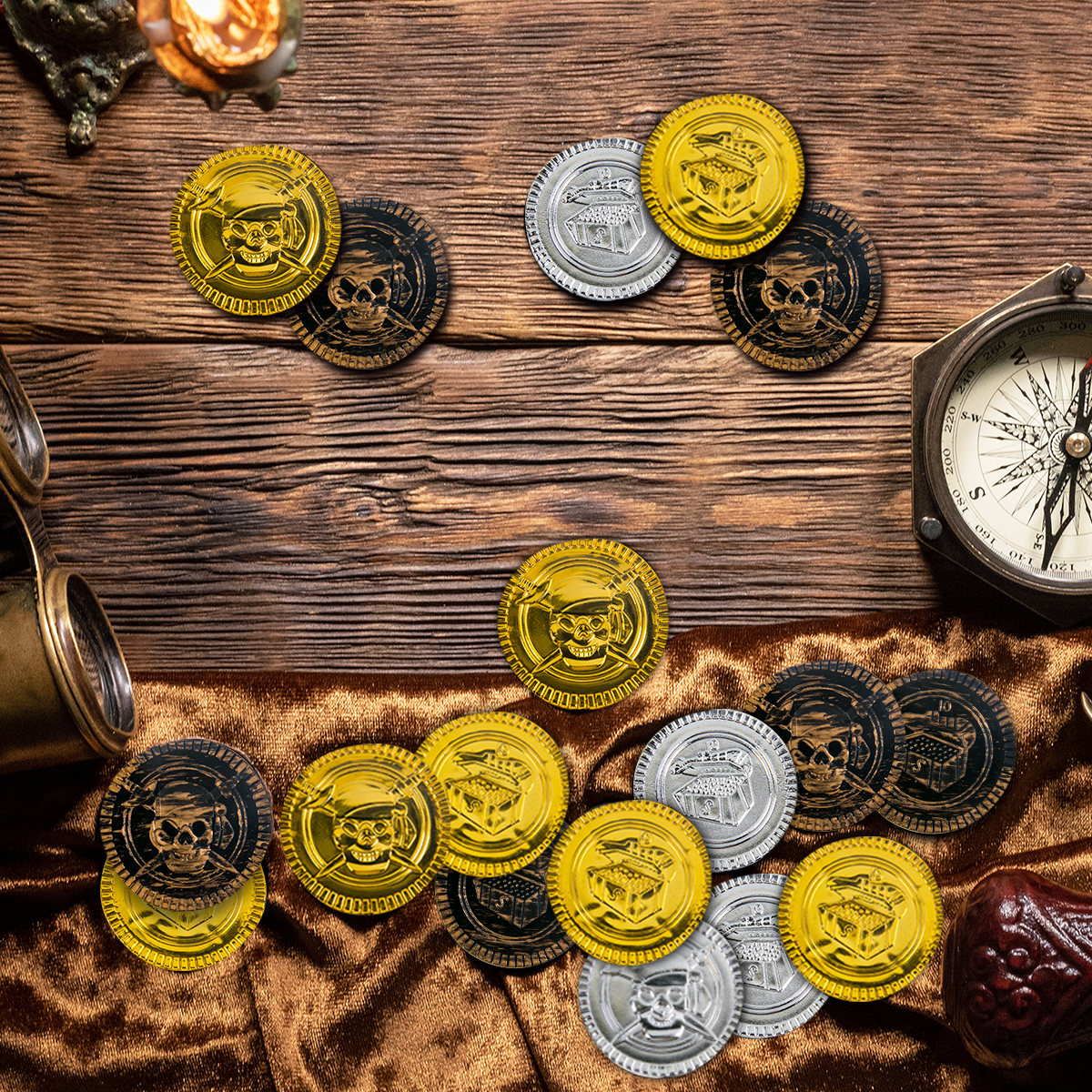 20/40pcs Pirate Coins Plastic  - Token Coin Mechanism recensie en prijs