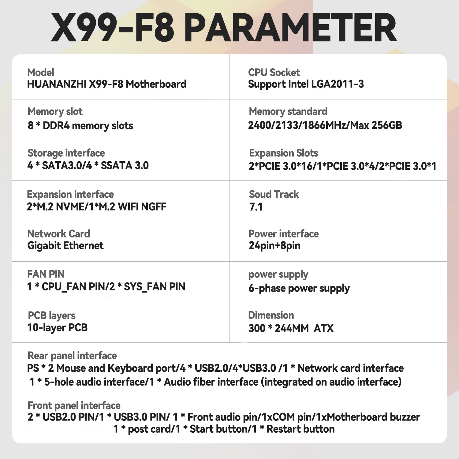 HUANANZHI X99 F8 LGA 2011-3 XE - Arcade Z recensie en prijs