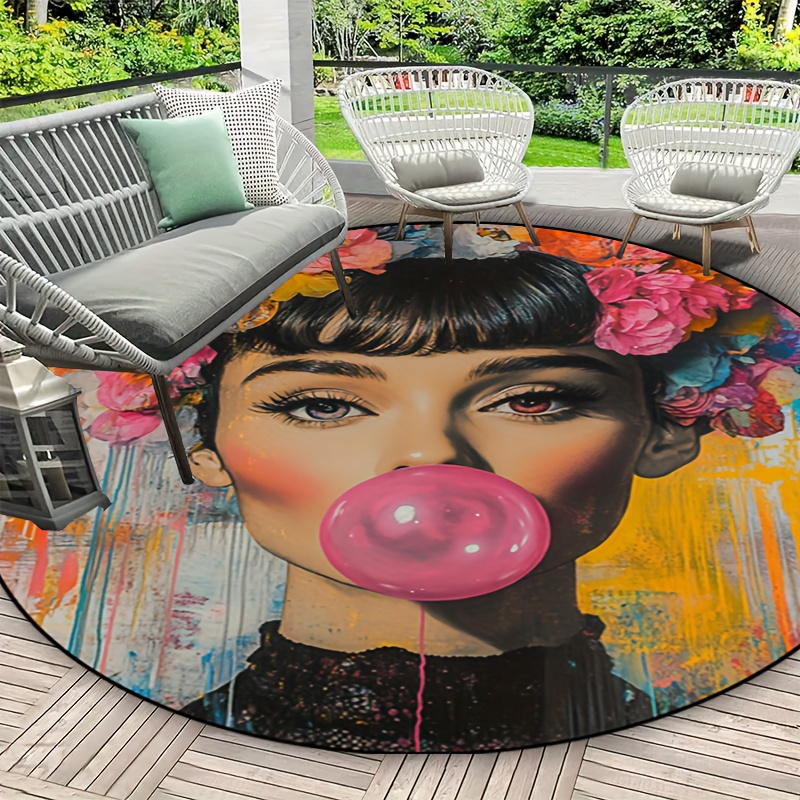 Graffiti Art Woman With Floral - Bubble Gum Machine recensie en prijs