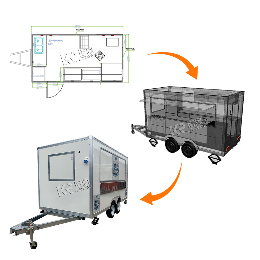 New Design Ice Cream Kiosk Fas - Hot Dog Vending Cart recensie en prijs