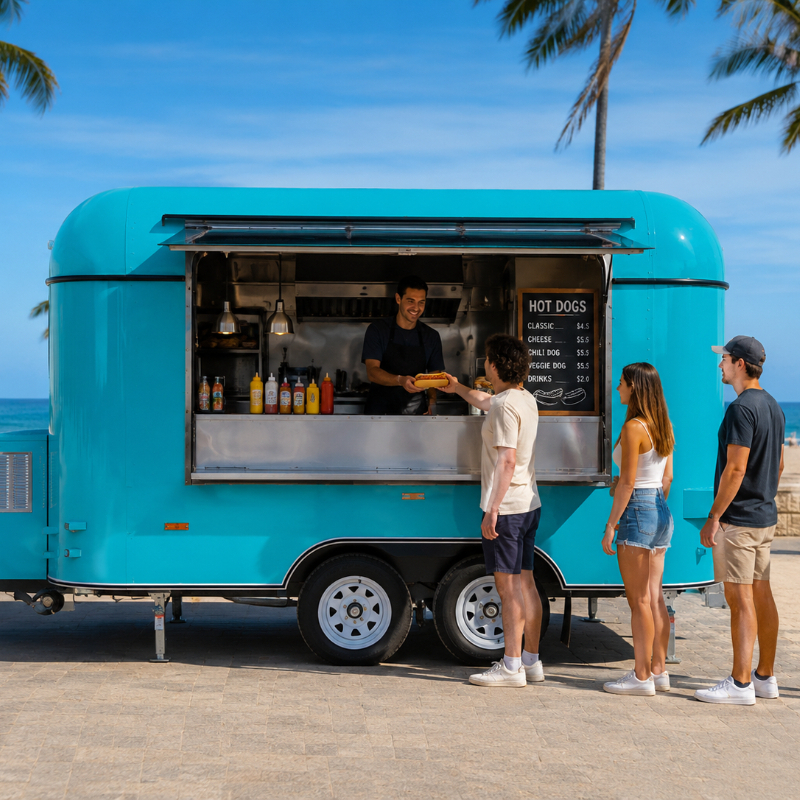 Customized Food Truck Mobile w - Hot Dog Vending Cart recensie en prijs